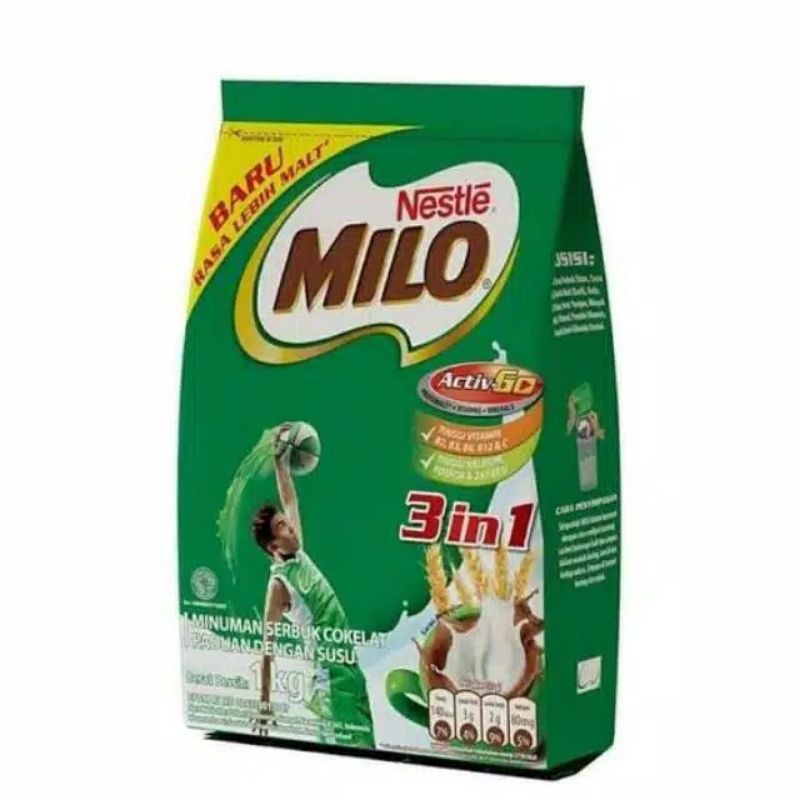 

Milo 3 in 1 Active Go pouch 1kg