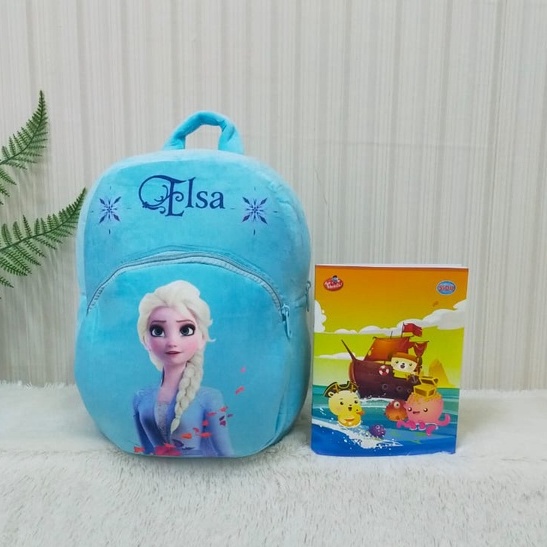 Tas Ransel Elsa Anna Sofia Printing 2Rest Size L/Backpack Anak SD/Tas Karakter FRozen Hadiah Kado Ultah