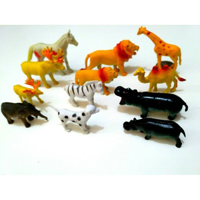 Set Miniatur Hewan Wild Animal Kecil isi 12 pcs
