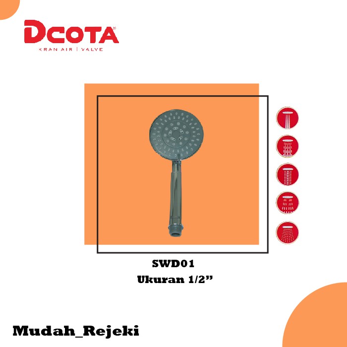 Shower Mandi + Selang SWD01 Ukuran 1/2" (Dcota)