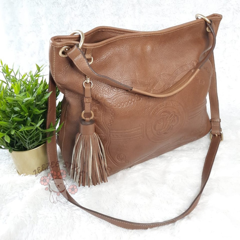 Vincis Bench Leather Bag Brown