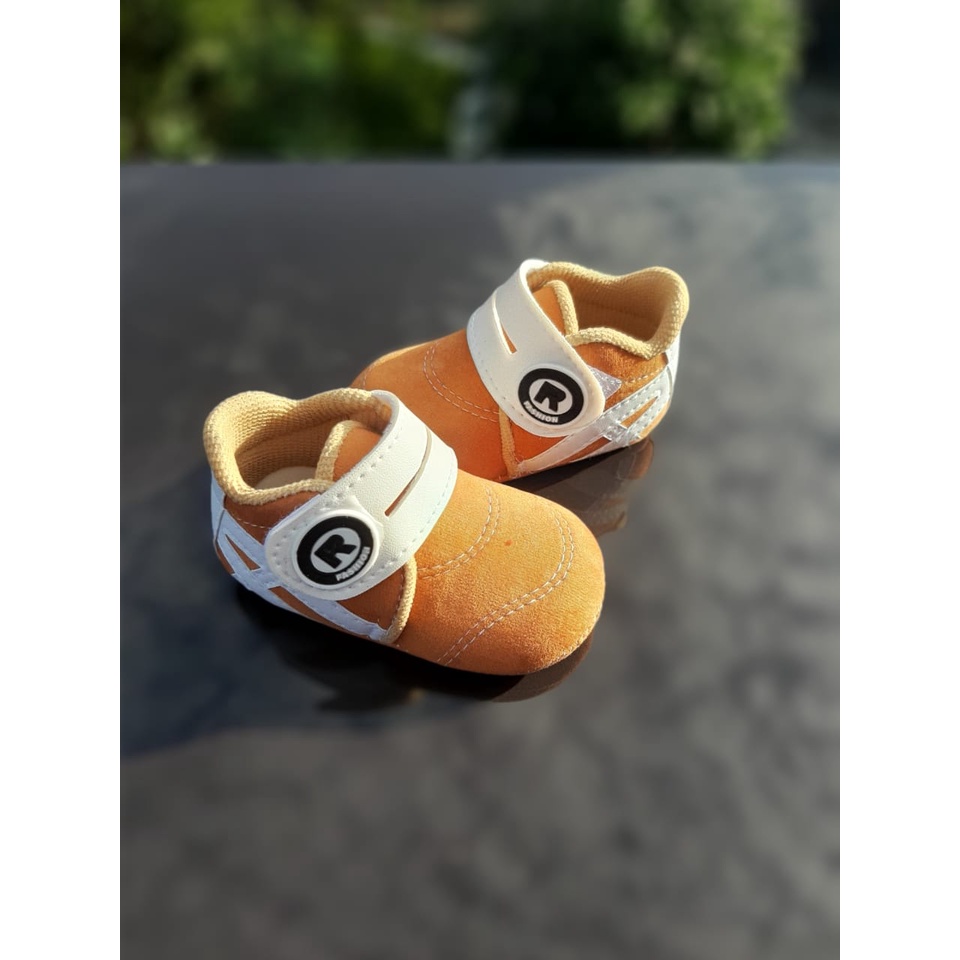 VINANDOZ PRL05 Sepatu anak Bayi Newborn Prewalker Laki Laki Perempuan Bahan Super Lembut Motif Prepet 0-11 bulan