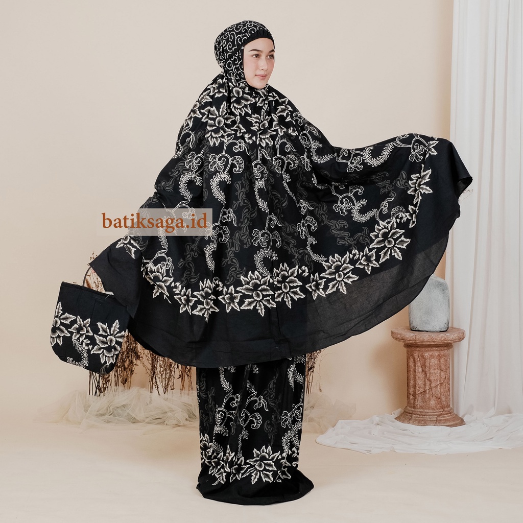 Mukena Batik Series "K" by Batik Saga | Mukena Batik Original Cap Bahan Paris Katun Ukuran Dewasa Ju