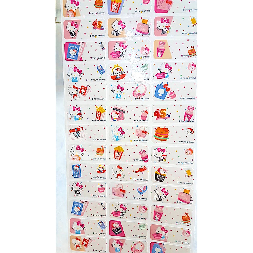 

Label nama stiker waterproof Premium Hello Kitty Cake Ori