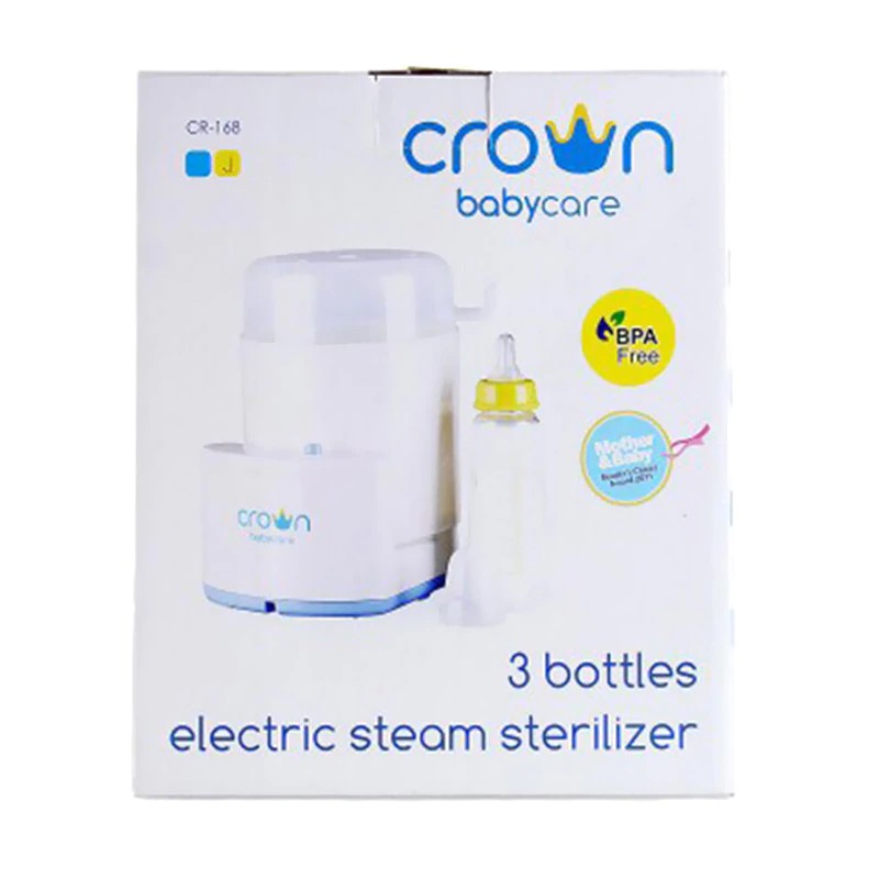 Crown Babycare 3 Bottles Electric Steam Steril Botol Susu Bayi CR-168 CR168