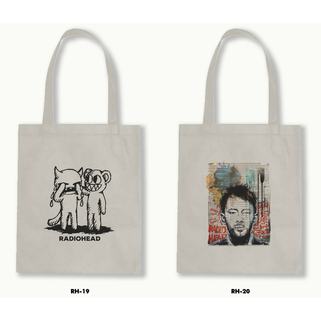 TOTE BAG BLACU - RADIOHEAD .01