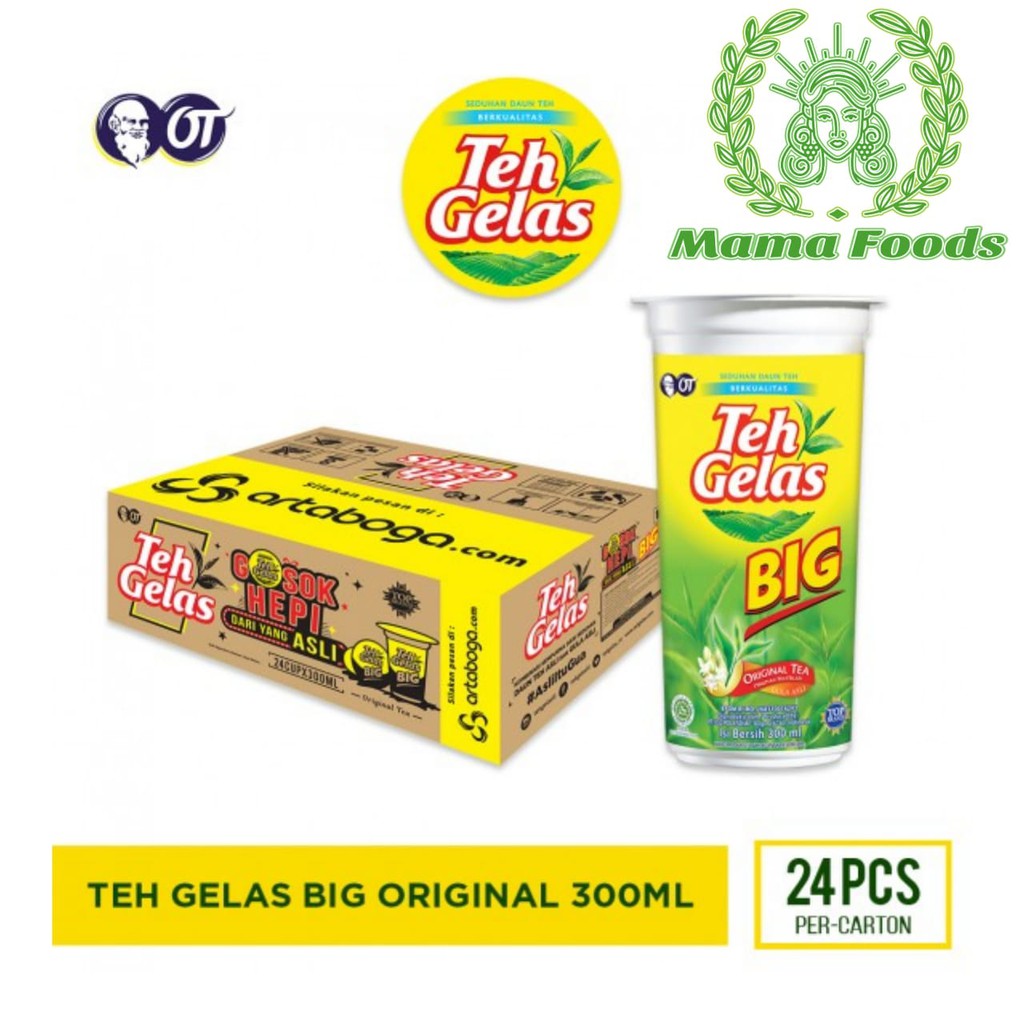 

Minuman Teh Gelas Big 300ml Cup Botol Daun Tea Gula Asli Pucuk Harum