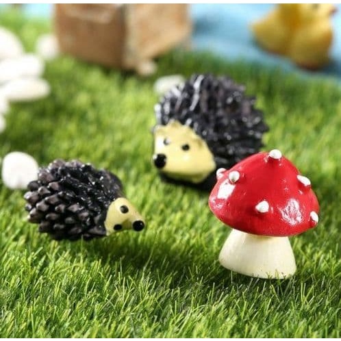 Miniatures - Terrariums - Fairy Garden - Animal_Hedgehog (3pcs)