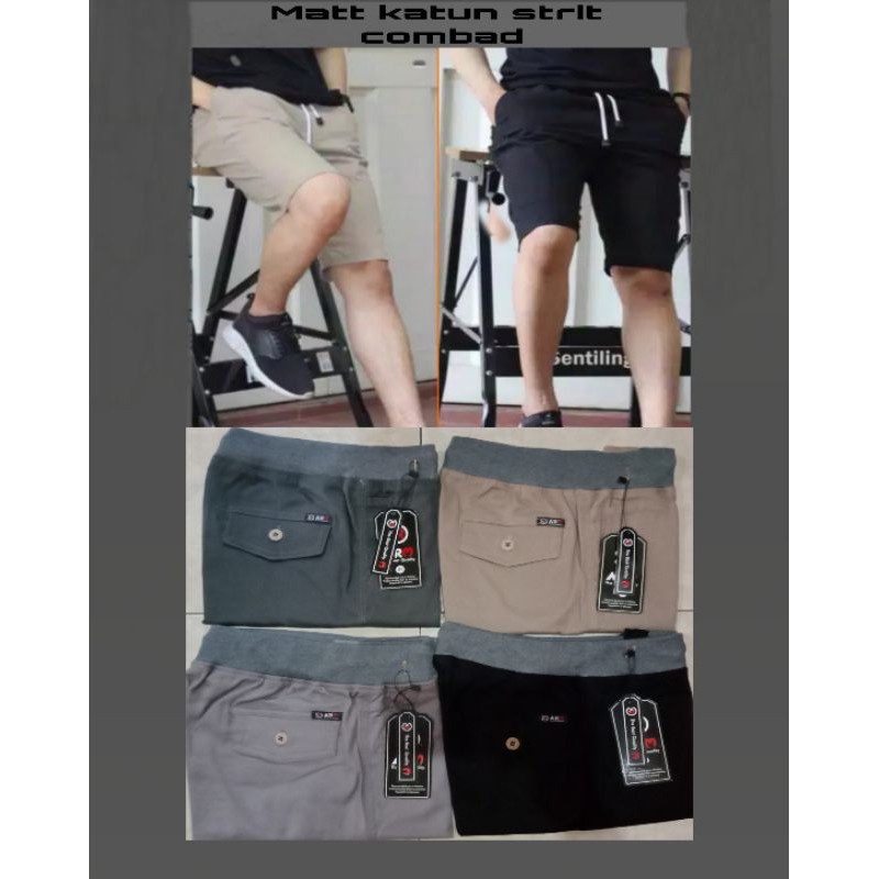 Rib pendek Chino pendek cowok bawahan cowok celana pendek kekinian