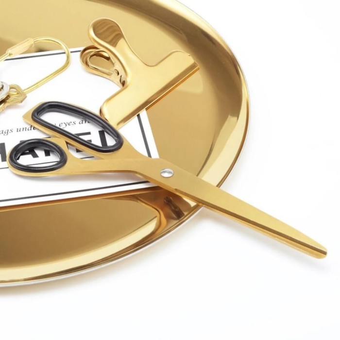 Triple W Gold scissors Stationary Decoration Gunting Emas Dekorasi