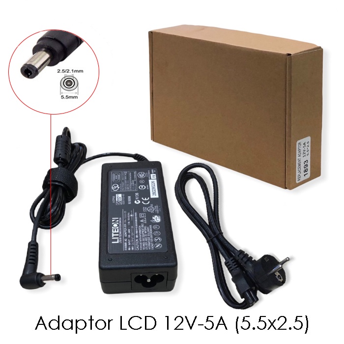 Adaptor Universal untuk Monitor Led / LCD 12V - 5A jack 5.5*2.5 (1893)