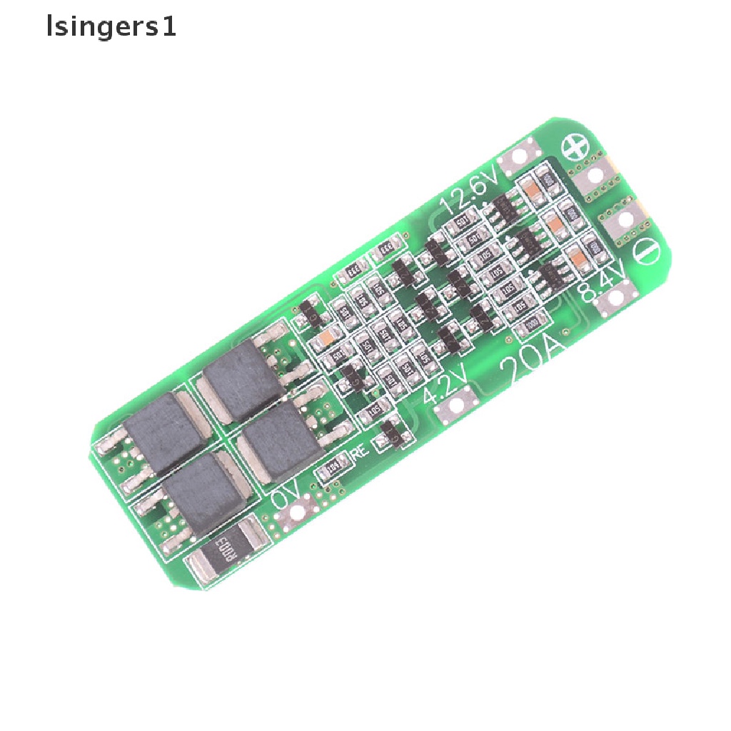 (lsingers1) Papan PCB BMS Pelindung Charger Baterai Li-ion 18650 3S 20A 12.6V