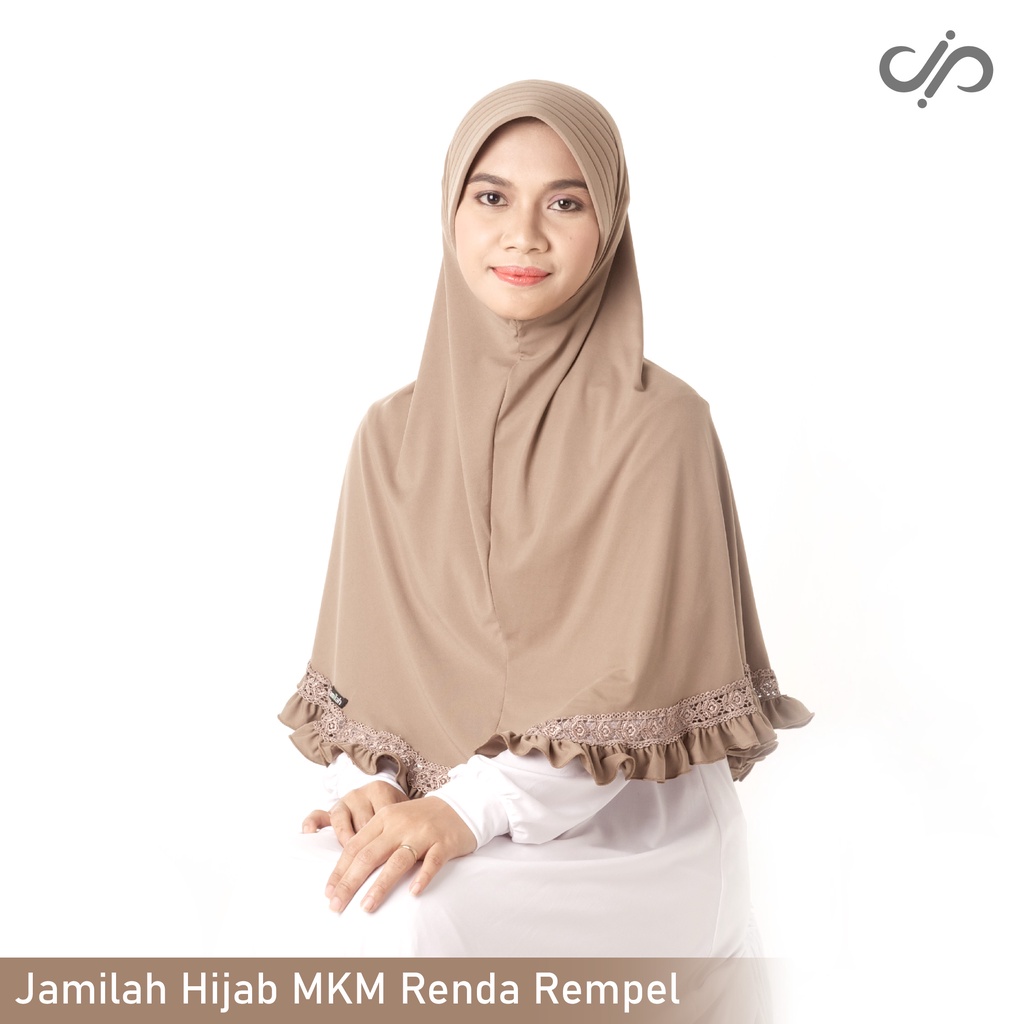 MKM Renda - Rempel Bahan Jersey Premium Jilbab Renda Syar'i Ori Jamilah Hijab