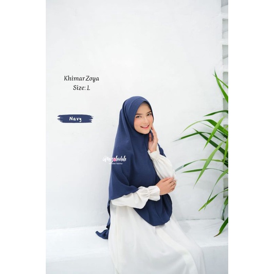 Khimar Zoya L Pet Antem Cringkle Airflow Mujahidah