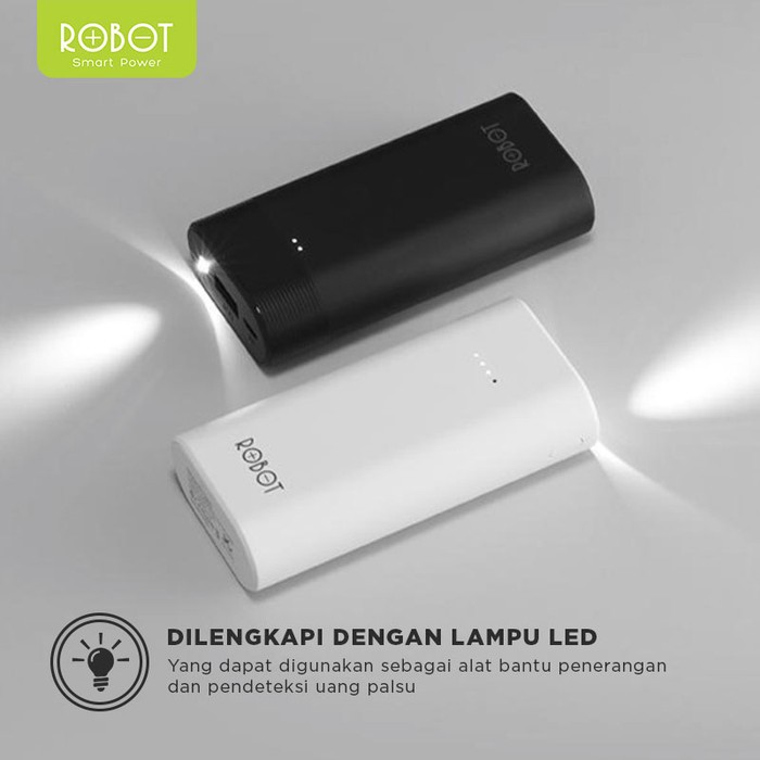 POWER BANK ROBOT, POWERBANK MINI, POWER BANK 5200MAH ROBOT RT5800 ( GARANSI 1 TAHUN )