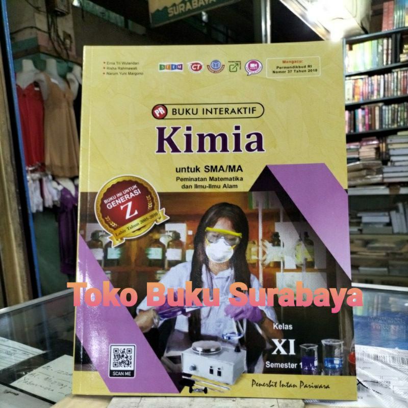 Buku PR/LKS kimia kelas XI,11 semester 1 (K13 revisi) intan pariwara, 2022