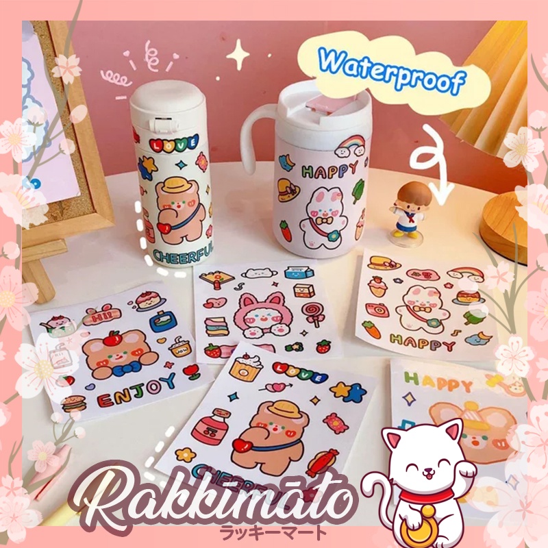

Sticker Aesthetic Kelinci Beruang Lucu Stiker Dekorasi Journal Scrapbook Decor Stickers
