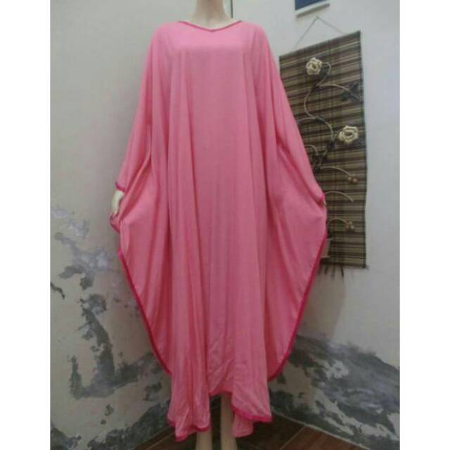 Gamis Santung Janger Mega Polos Pink
