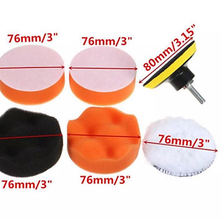 Alat Poles Body Motor Mobil 7/12/22 Pcs /alat poles motor M10 Tatakan Mesin Poles Motor /poles motor