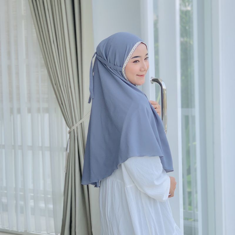 jilbab bergo maryam al azhar non pet tali renda diamond