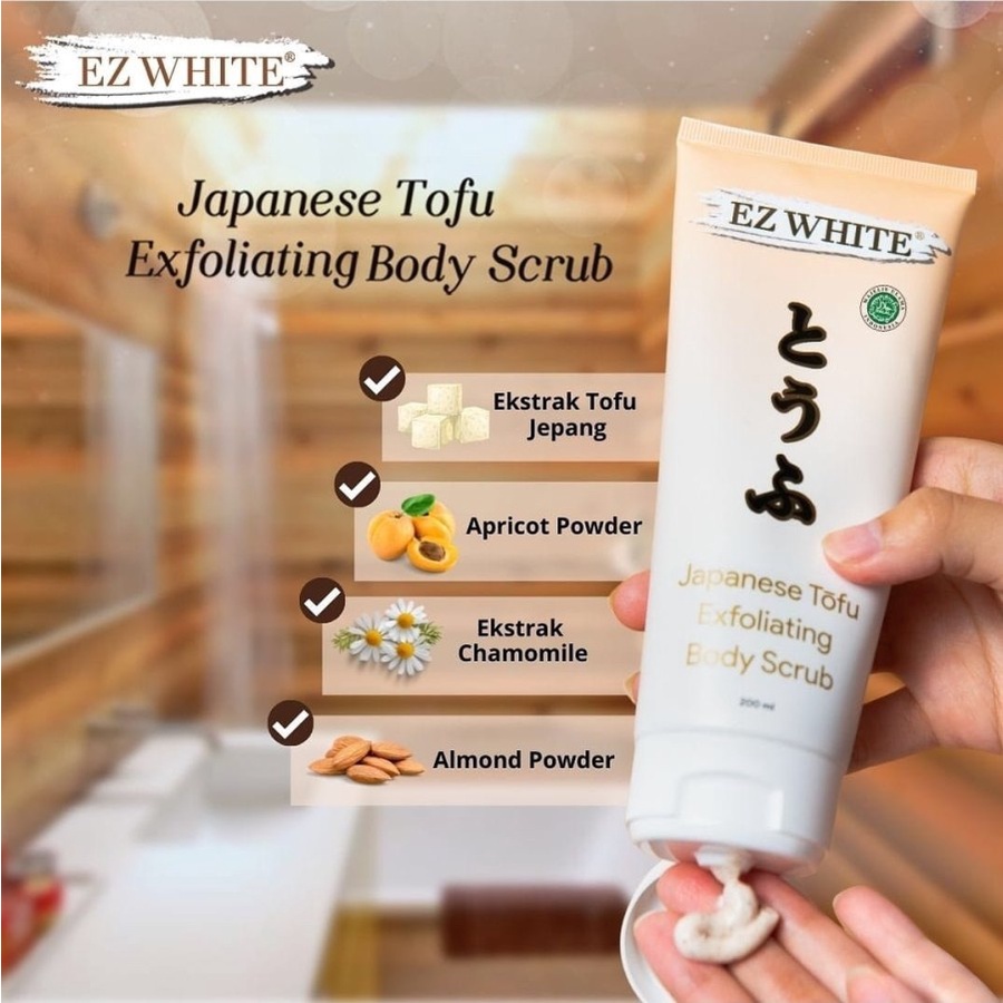 BODY SCRUB TOFU EZ WHITE JAPANESE TOFU EXFOLIATING BODY SCRUB 200ML