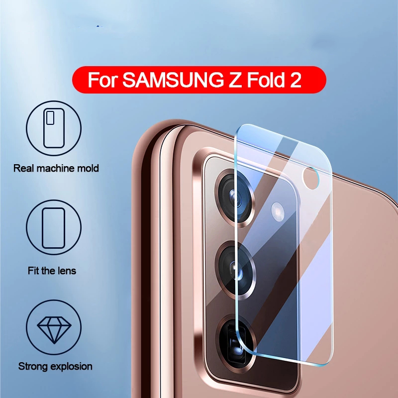 (Samsung Galaxy Z Fold2) Pelindung Lensa Kamera Tempered Glass Full Cover