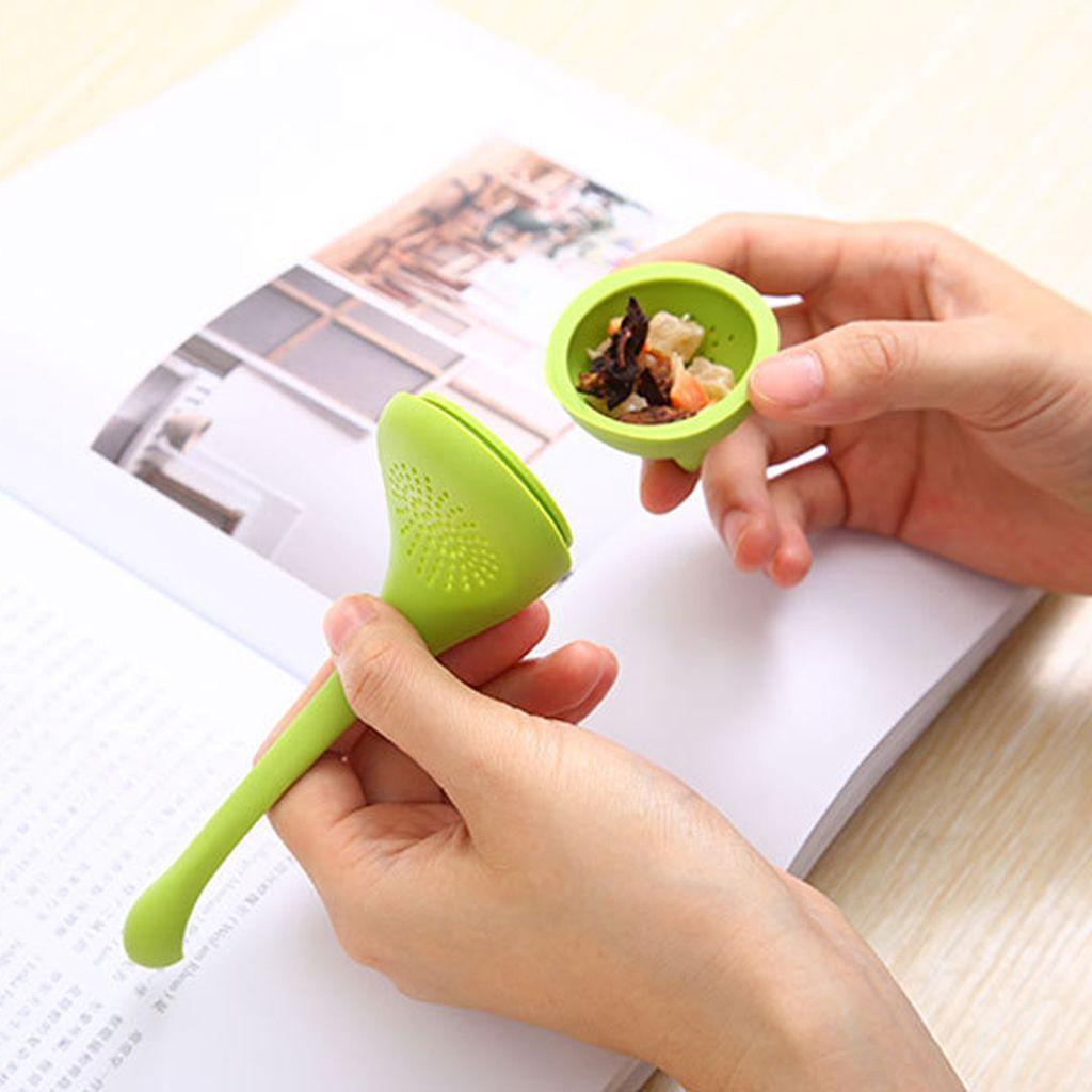 QUINTON Dinosaurus Tea Infuser Tahan Panas 1pcs Silikon Food grade Untuk Loose Tea Drinkware Alat Seduh Teh Saringan Teh