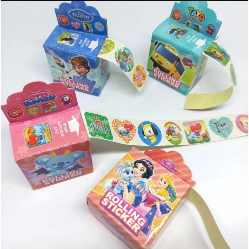 MAINAN STIKER ANAK STICKER GULUNG KARAKTER LUCU UNIK ROLLING STICK IT SOUVENIR ULTAH ANAK