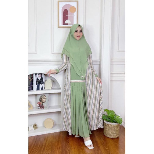 Qinara syari gamis set hijab syari terbaru nazkya ori