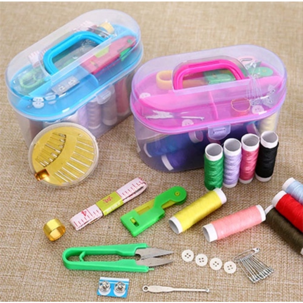 Alat Jahit Kotak Set Lengkap/Sewing Kit Box/Set alat jahit lengkap