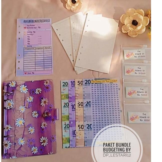 

Harga Murah.. BINDER BUDGETING || Paket bundle budgeting lengkap || binder daisy A6 binder squin binder kulit jeruk