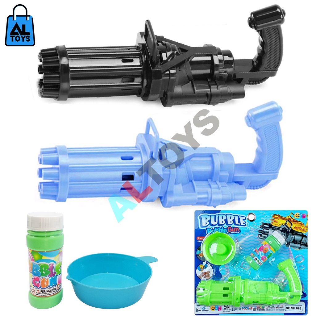 Mainan Gelembung Sabun 8 Mata Gatling Bubble Gun Automatic SH676