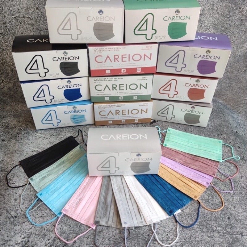 MASKER EARLOOP CAREION 4PLY ISI 50pc