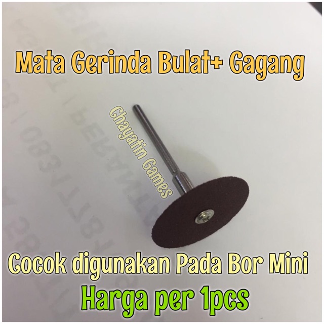 Mata Gerinda Bulat Barang Sesuai Foto Bahan Resin + Batang As 2.3mm