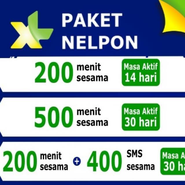 PAKET TELPON TELEPON NELPON NELEPON DAN SMS XL