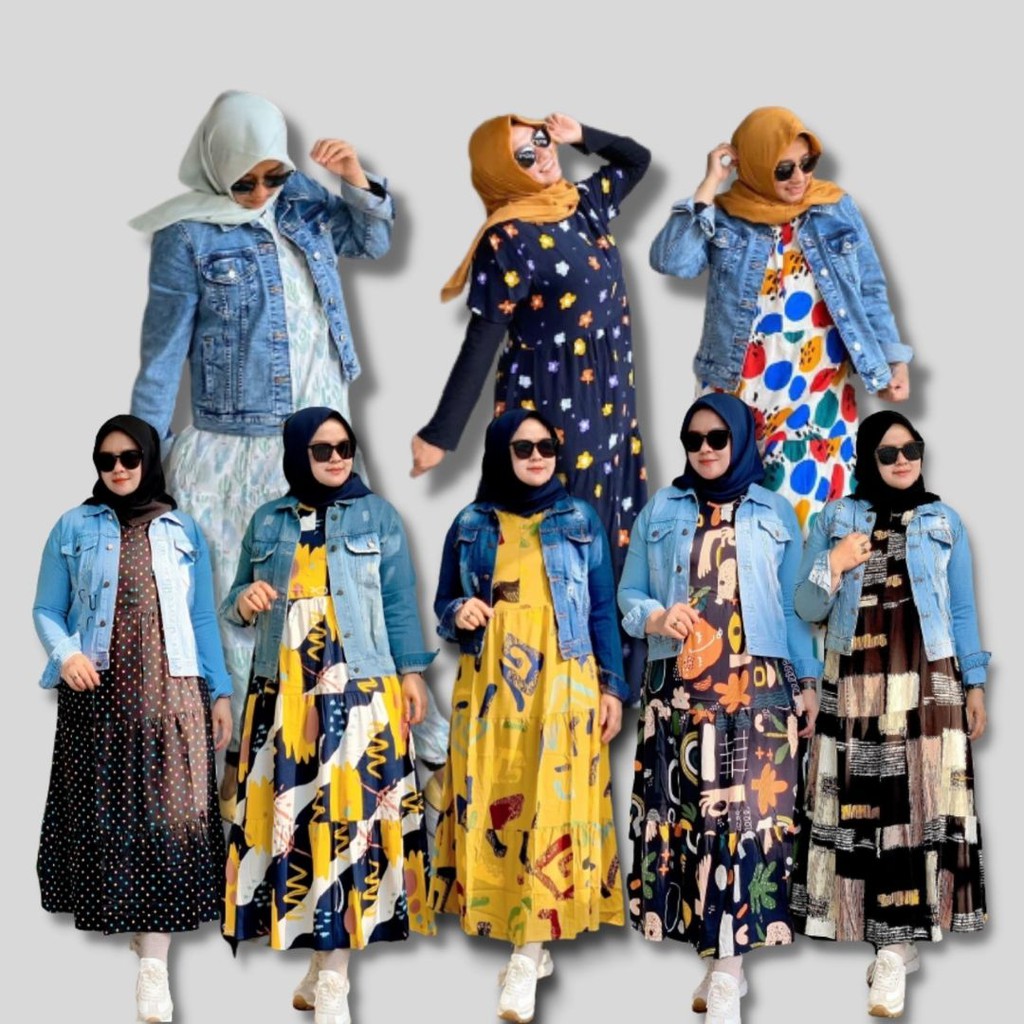 DRESS MAXY SABIRA MOTIF TERBARU BY LAGAYA FASHION