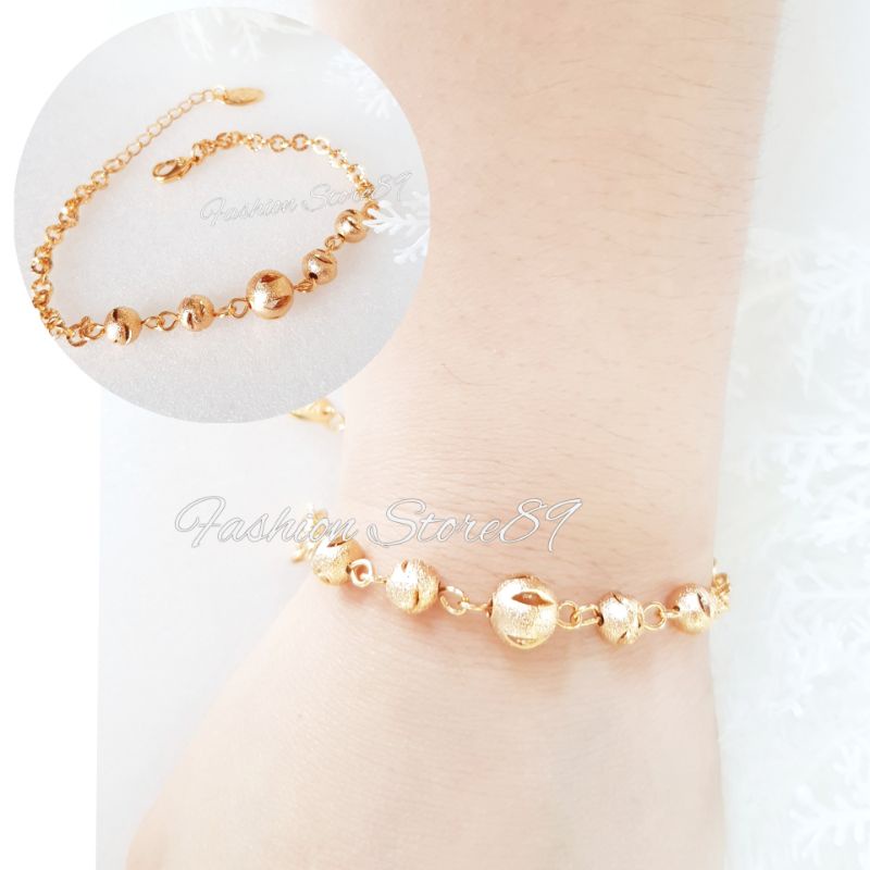 Gelang Tangan Rantai bola Perhiasan lapis emas gelang tangan dewasa xuping yaxiya