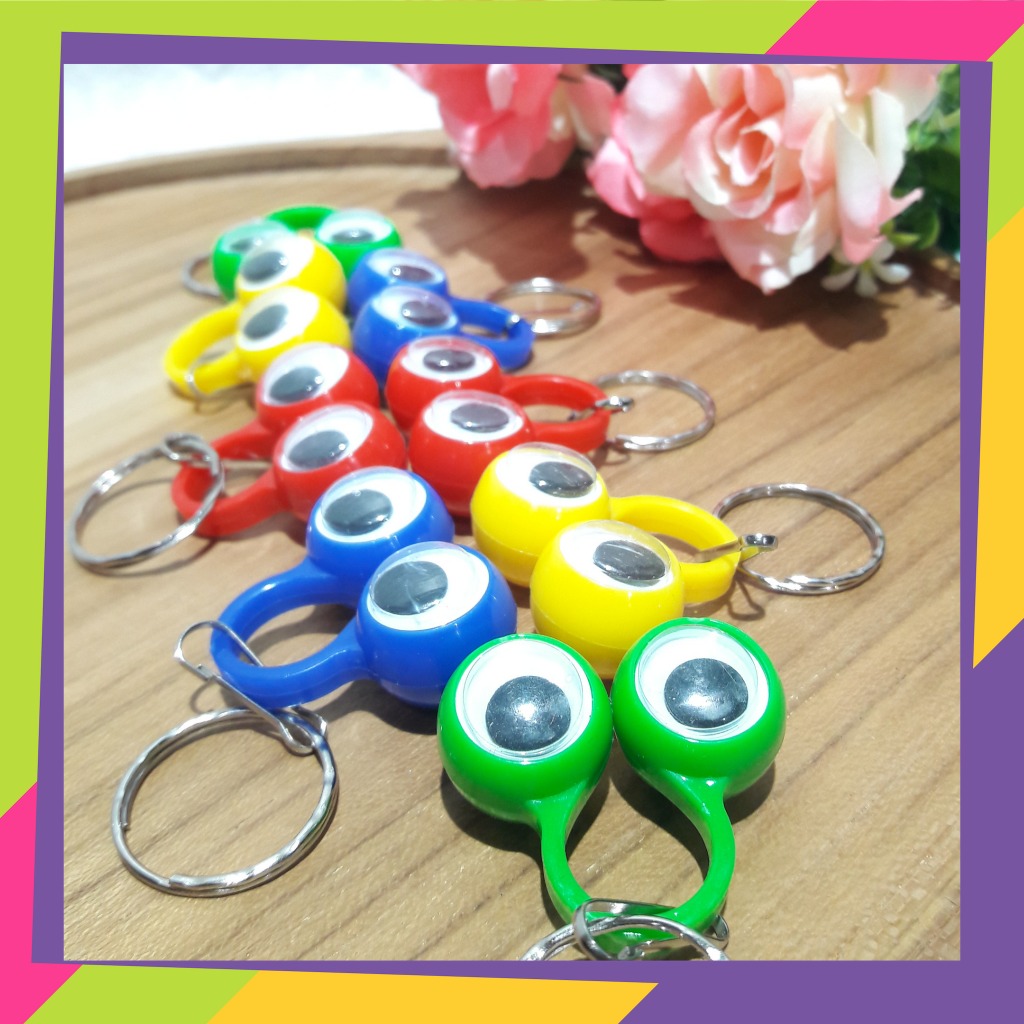 1283 [Grosir] @12pcs gantungan kunci model mata / Key chain eye