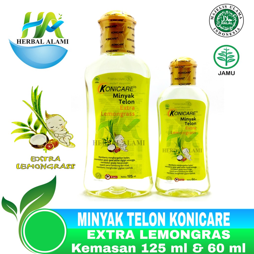 Konicare Minyak Telon Extra Lemongrass Tutup Emas