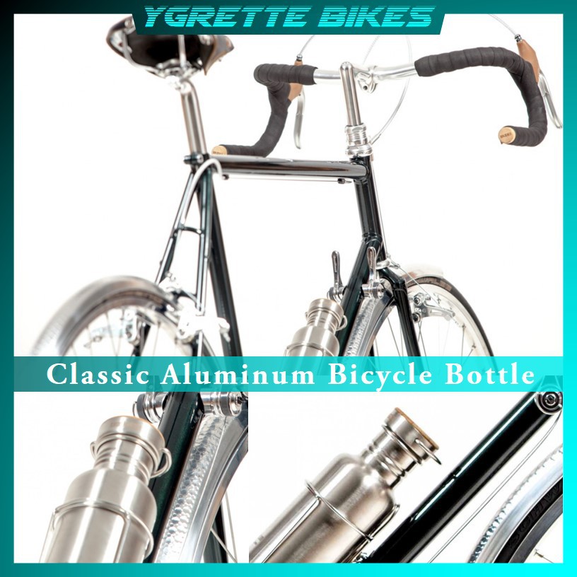 YGRETTE - BOTOL KLASIK CLASSIC ALUMINUM ALLOY BOTTLE BOTOL RETRO VINTAGE SEPEDA JADUL LAWAS ALUMINIUM