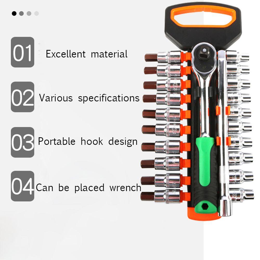 POPULAR Populer Rak Penyimpanan Kunci Sok Portable Quality Wrench Keeper Hemat Tempat Penempatan Bar Alat Sockets Wrench Holder