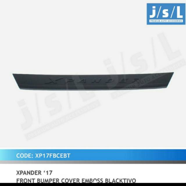 Front bumper cover list bumper depan emboss Hitam Chrome Xpander jsl