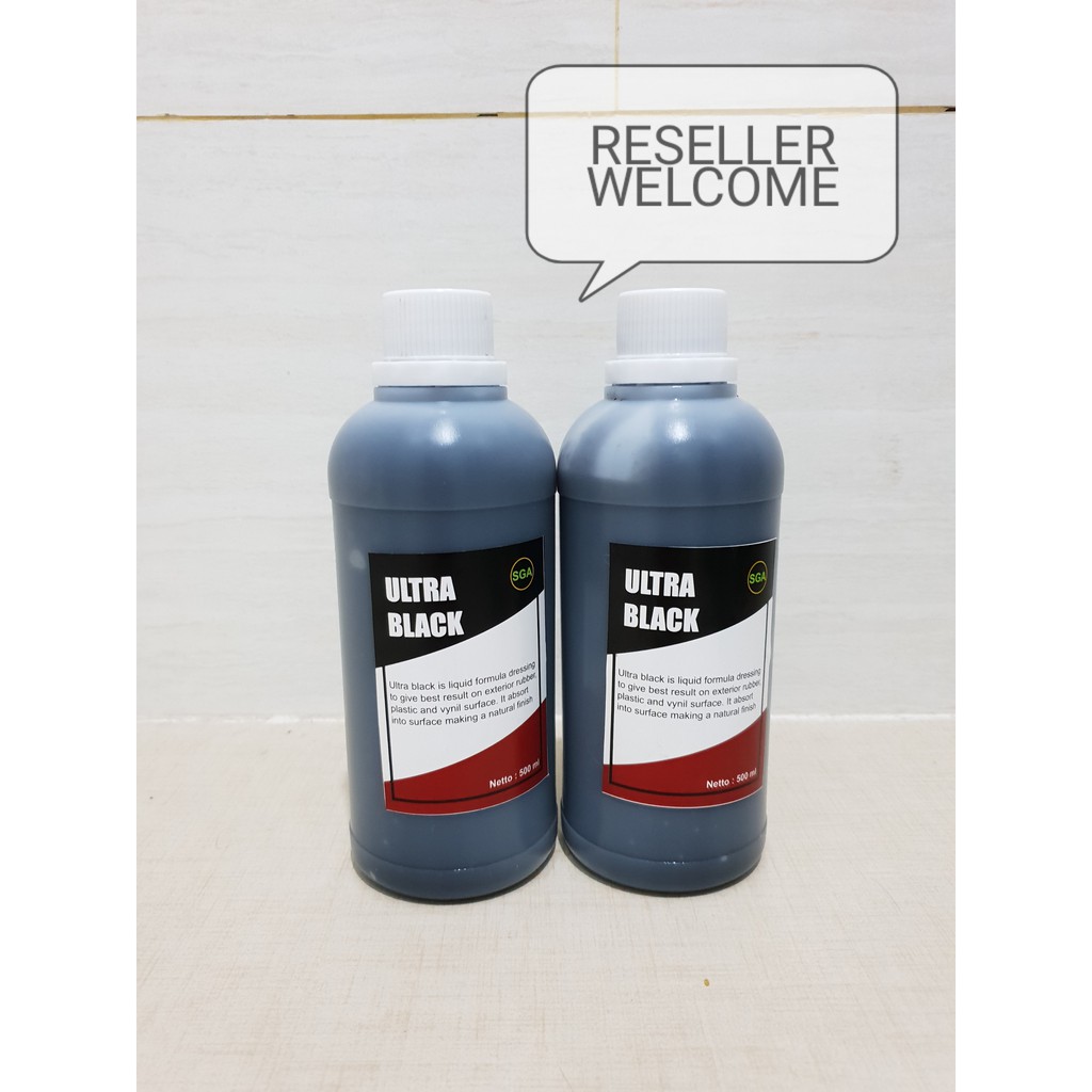 Ultra Black Gel Trim Restorer/Penghitam Trim/Semir mobil motor 500ml