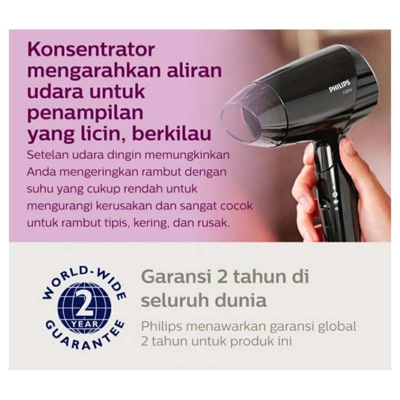 PHILIPS Essential Care BHC010/12 Hair Dryer BHC010 (100% ORI)