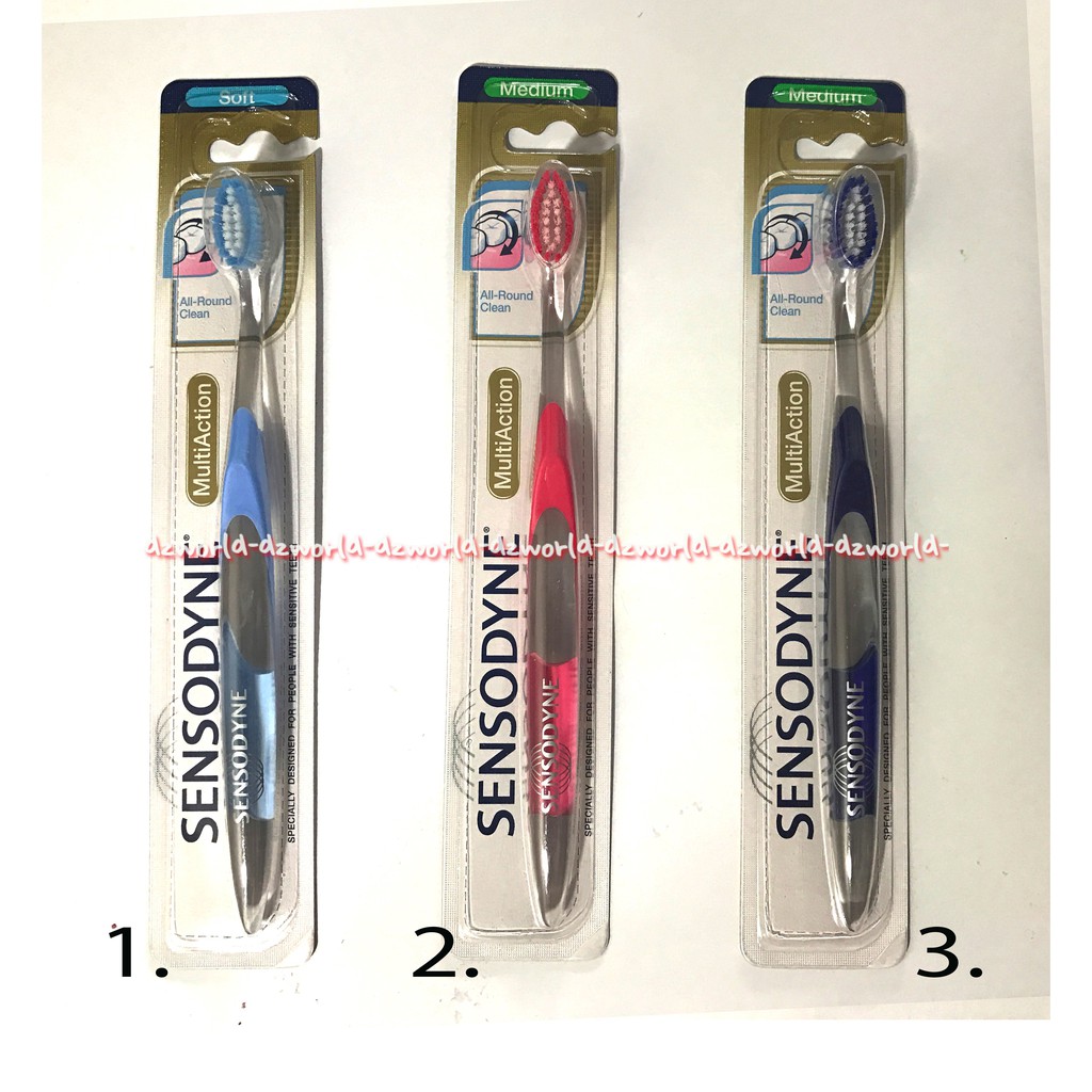 Sensodyne Toothbrush Multiaction Sikat Gigi Sensodine Dengan 3 Pilihan Warna Bulu Sikat Halus