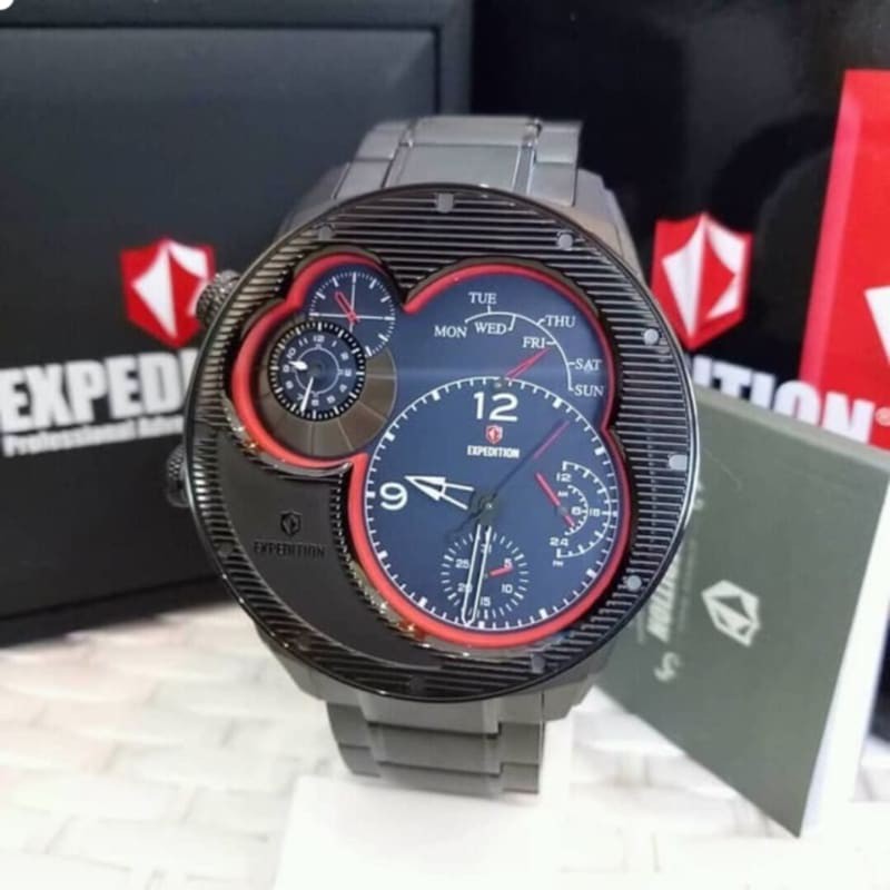 JAM TANGAN EXPEDITION EXP 6737 E6737 PRIA DOUBLE TIME ORIGINAL