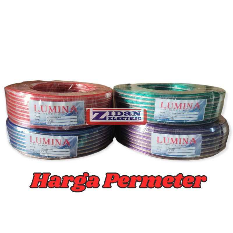 Kabel Listrik Transparan 2x30 2x50 2x80 2x120 (Serabut) Harga Permeter