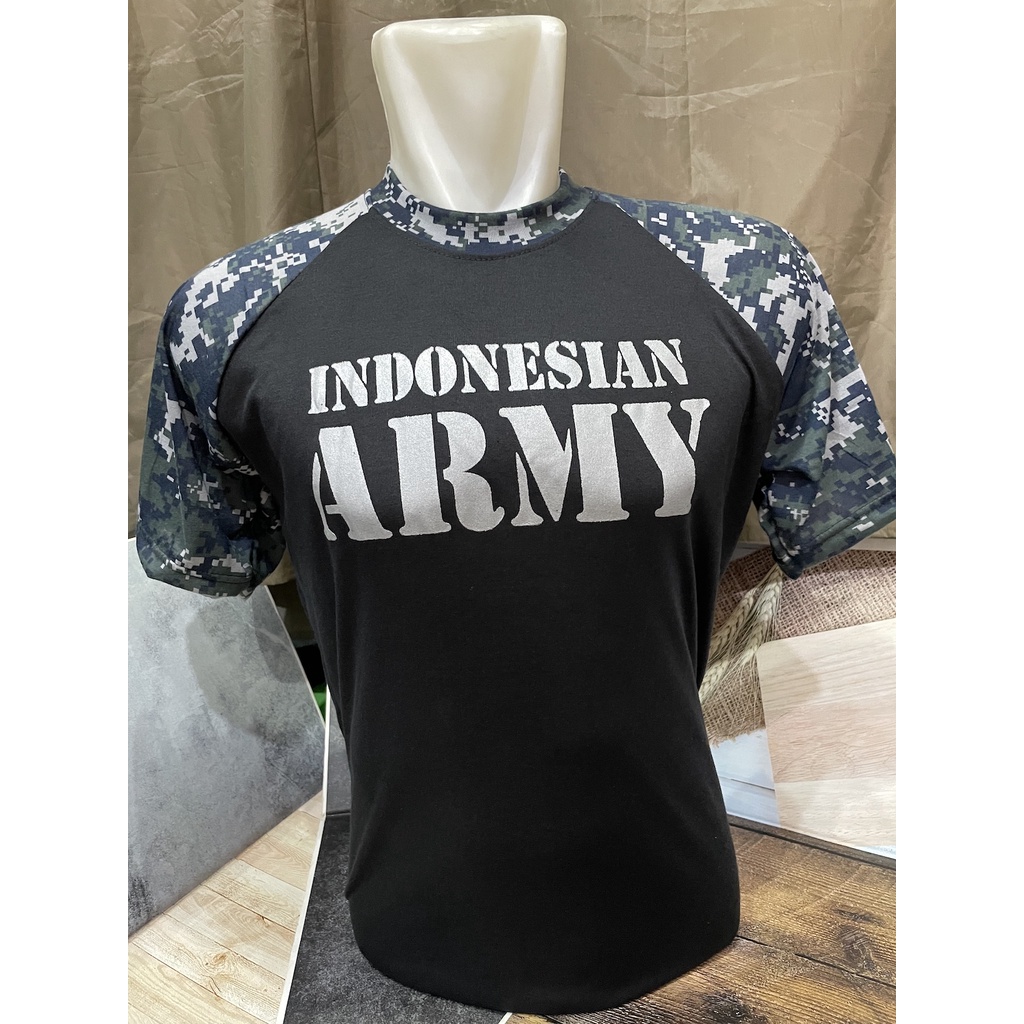 Kaos Raglan Navy Seals - Kaos Raglan Loreng - Kaos Army - Kaos Loreng Army Raglan