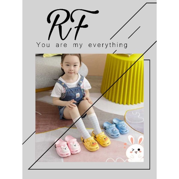 Sandal Anak Karet Karakter Kartun Doel Happy High Quality RF