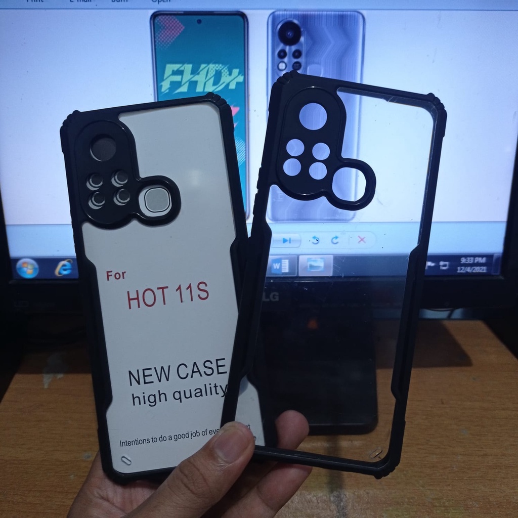 PROMO Case INFINIX HOT 11s Case Simple Transparent Soft Acrylic Case Armor Prigen Fusion Dengan Proteck Camera